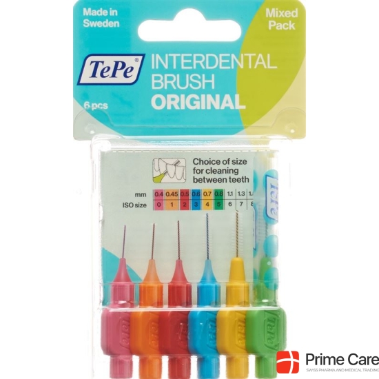 TePe interdental brush assorted 6 pieces Blist