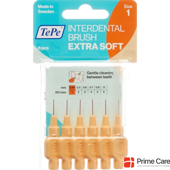 TePe interdental brush 0.45mm x-soft orange Blist 6 pcs