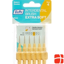 TePe Interdental Brush 0.7mm x-soft yellow Blist 6 pcs