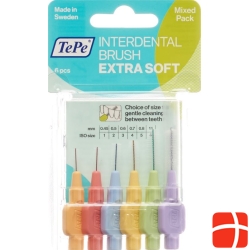 TePe Interdental Brush x-soft ass 6 pieces Blist