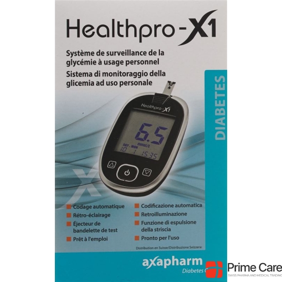 Healthpro-X1 Axapharm blood glucose meter