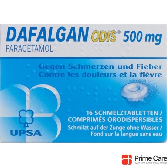 Dafalgan Odis Schmelztabl 500 mg Ds 16 pcs