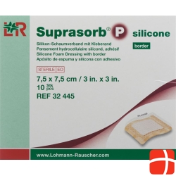 Suprasorb P silicone border 7.5x7.5cm 10 pcs