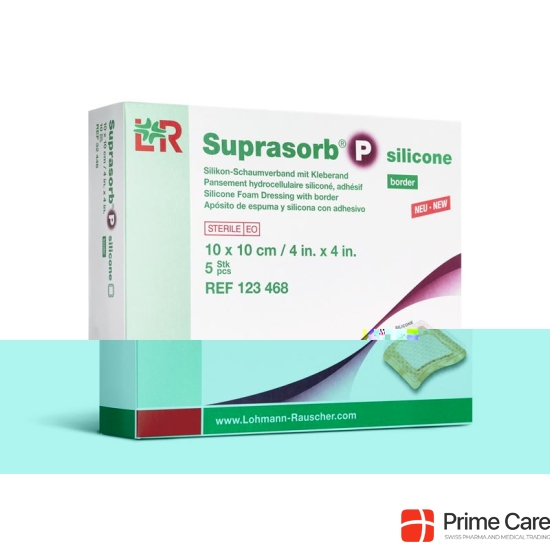 Suprasorb P silicone border 15x15cm 5 pcs