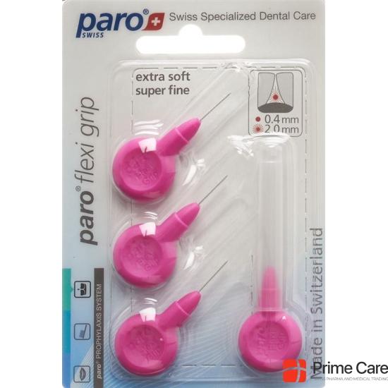 Paro FlexiGrip 2mm superfine pink cylindrically 4 pcs