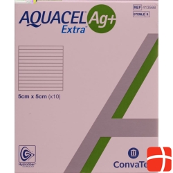 AQUACEL Ag + Extra compress 5x5cm 10 pcs