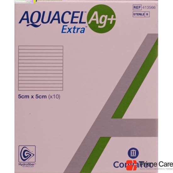 AQUACEL Ag + Extra compress 5x5cm 10 pcs