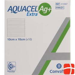 AQUACEL Ag + Extra compress 10x10cm 10 pcs