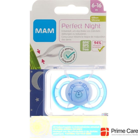 MAM Perfect Night pacifier silicone 6-16 months