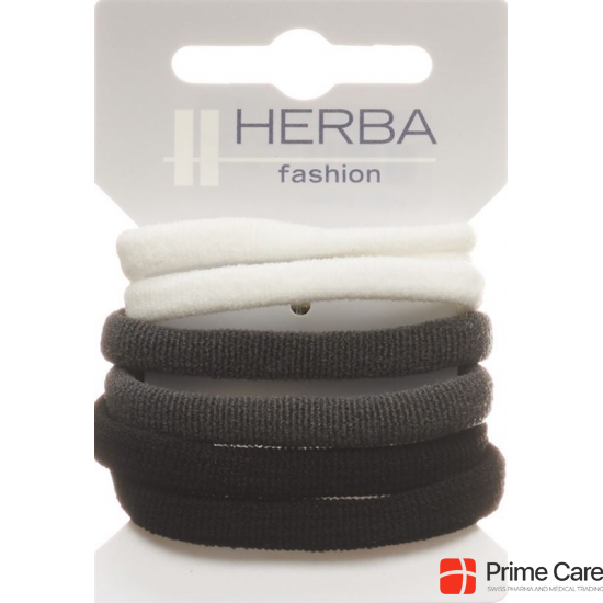 Herba hair tie 4.5cm white / gray / black 6 pieces