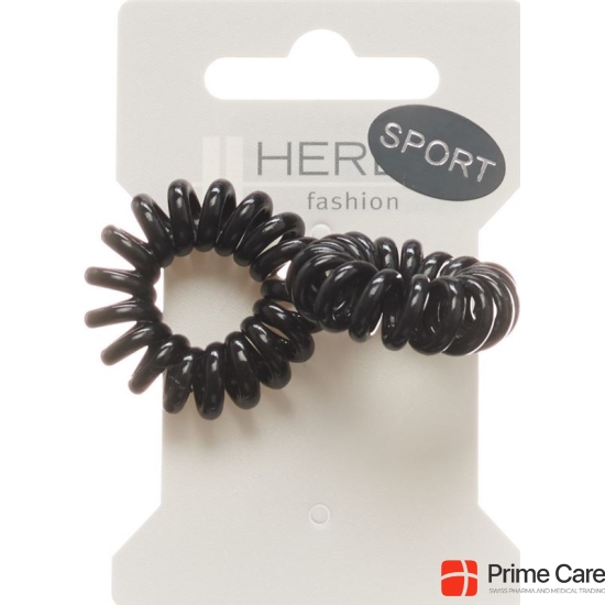 Herba hair tie 3.8cm black 2 pcs