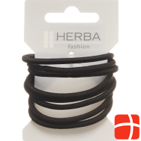 Herba hair tie 5cm black 8 pieces