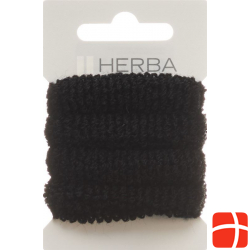 Herba hair tie 4cm frottée black 4 pcs