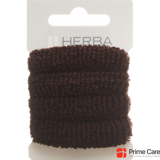 Herba hair tie 4cm frottée brown 4 pieces
