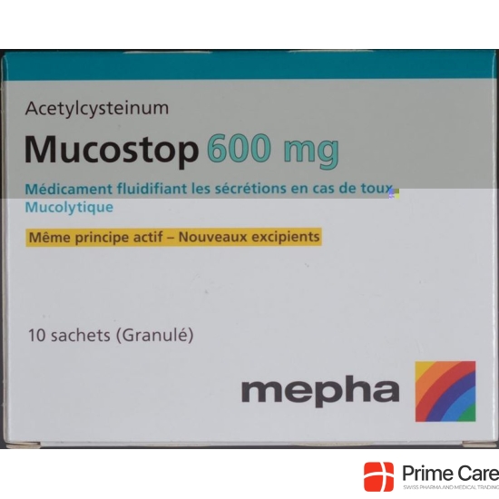 Mucostop granules 600 mg 10 sachets