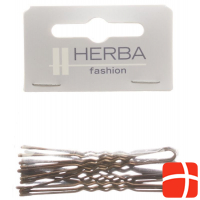 Herba hairpins 6.5cm brown 12 pcs