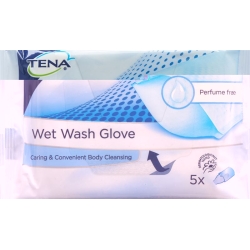 TENA Wet Wash Glove unscented 5 pcs