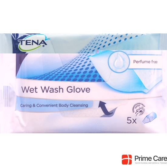 TENA Wet Wash Glove unscented 5 pcs