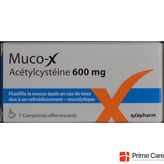 Muco-X 600 mg 7 effervescent tablets