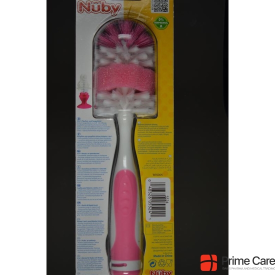 Nuby bottle brush Premium incl. Teat brush. with suction cup