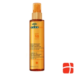 Nuxe Huile Sun Bronz Visage & Corps Sun Protection Factor 10 150 ml