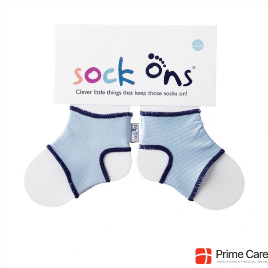 Sock ons ​​blue baby 0-6M 1 pair