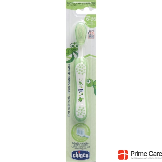 Chicco toothbrush green 6m +