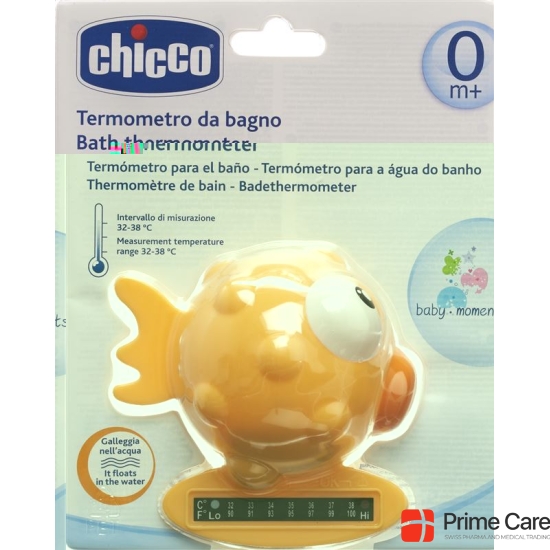 Chicco Bath Thermometer Globe Fish Orange 0m +