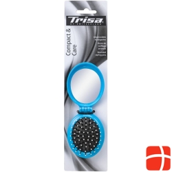 Trisa Basic Travel Folding hairbrush with mirror