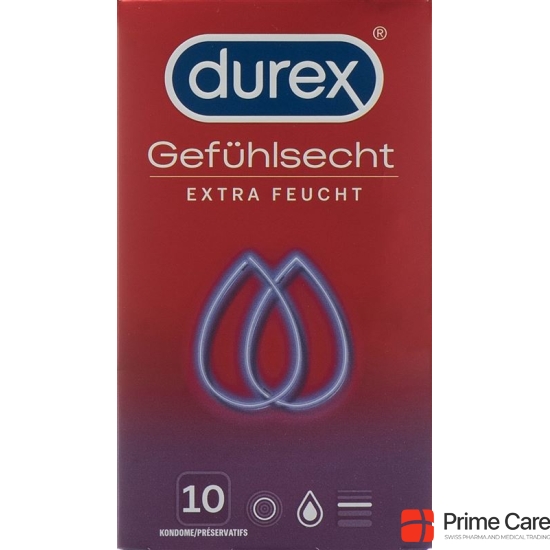 Durex Real Feeling Extra Moist Condoms 10 pieces