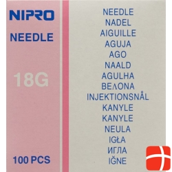 Nipro disposable needles 1.2x40mm 18Gx1 1/2 pink 100 pcs