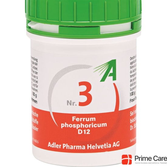 Adler Schüssler Nr3 Ferrum phosphoricum tbl D 12 100 g