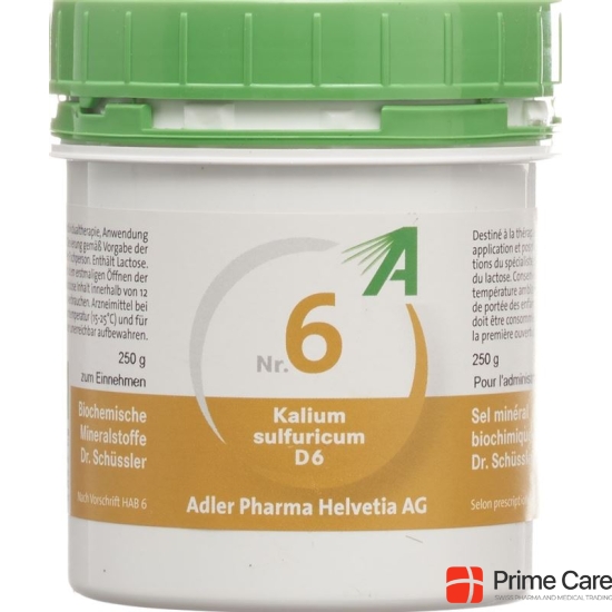 Adler Schüssler Nr6 Potassium sulphate 250 g tbl D6