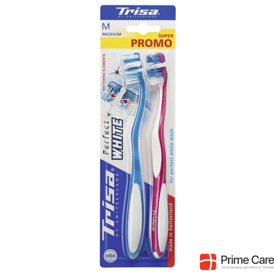 Trisa Perfect White toothbrush medium Duo