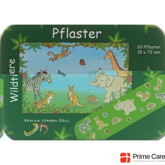 Döll adhesive plasters 19x72mm wildlife Ds 20 pcs