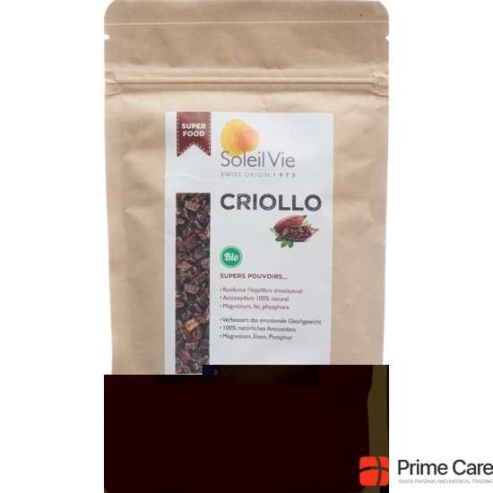 Soleil Vie crude cacao Criollo splitter Bio 120 g