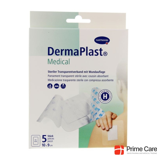 Dermaplast Medical transparent dressing 10x9cm 5 pcs