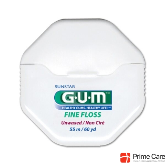 GUM SUNSTAR floss 55m fine unwaxed