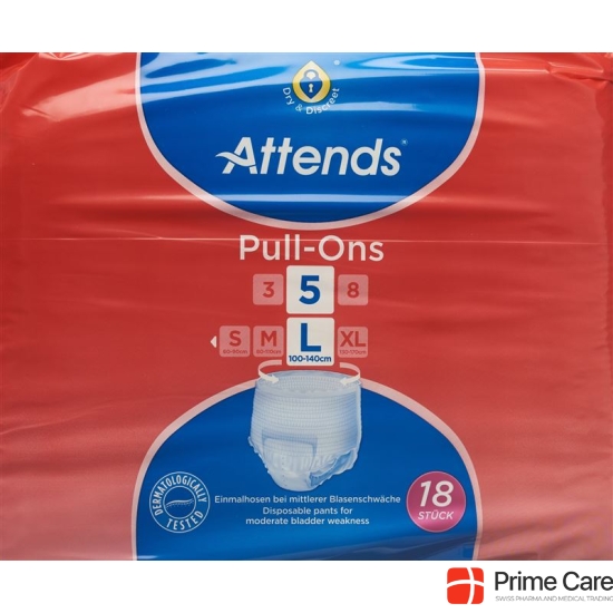 Attends pull ons 5 Pant L 18 pcs