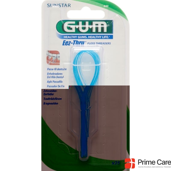 GUM SUNSTAR EEZ THRU floss threader 25 pcs