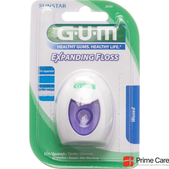 GUM EXPANDING SUNSTAR floss waxed 30m