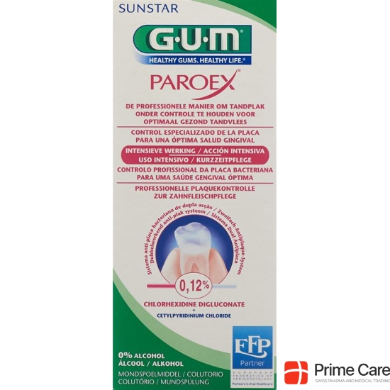 GUM SUNSTAR Paroex mouthwash of 0.12% chlorhexidine 300 ml