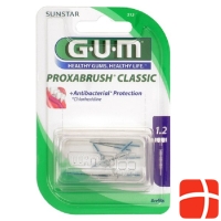 GUM SUNSTAR Proxabrush ISO 3 1.2mm cylindric refill violet 8 pcs