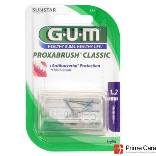 GUM SUNSTAR Proxabrush ISO 3 1.2mm cylindric refill violet 8 pcs