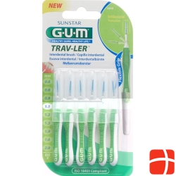 GUM SUNSTAR Proxabrush Trav-Ler ISO standard 1.1mm 3 conic green 6 pcs