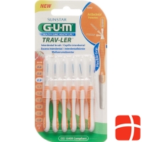 GUM SUNSTAR Proxabrush Trav-Ler ISO 2 0.9mm cylindric orange 6 pcs