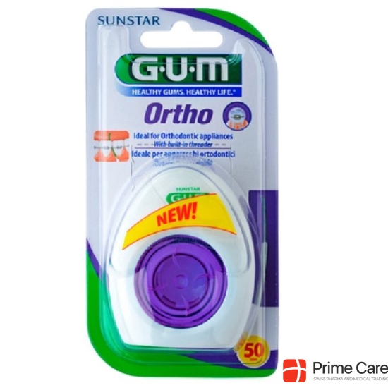 GUM SUNSTAR Ortho dental floss 3 in 1 50 pcs