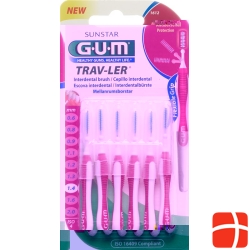 GUM SUNSTAR Proxabrush Trav-Ler ISO standard 4 1.4mm cylindric pink 6 pcs