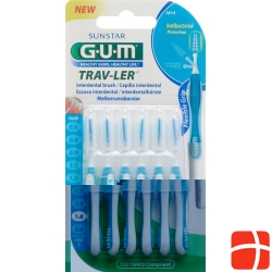 GUM SUNSTAR Proxabrush Trav-Ler ISO standard 1.6mm 5 conic blue 6 pcs