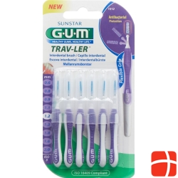 GUM SUNSTAR Proxabrush Trav-Ler ISO standard 3 1.2mm cylindric violet 6 pcs